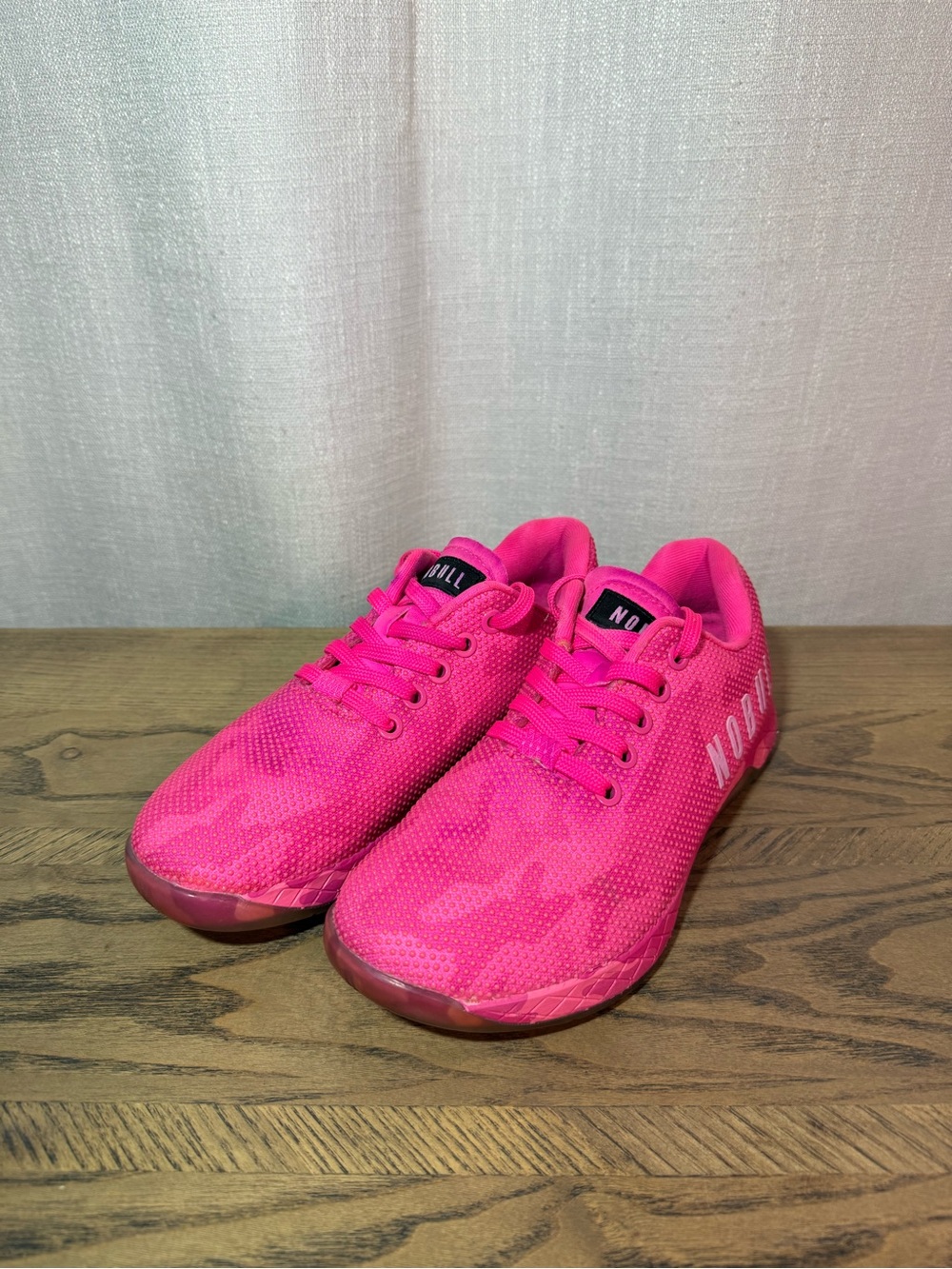 NOBULL Women's Bright Pink Athletic Sneakers Tennis Shoes - Womens 6 - Mens 4.5